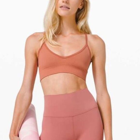 Lululemon Women's Ebb and Flow Convertible Sports Bra in Rustic Coral C/D Cup - Picture 4 of 9